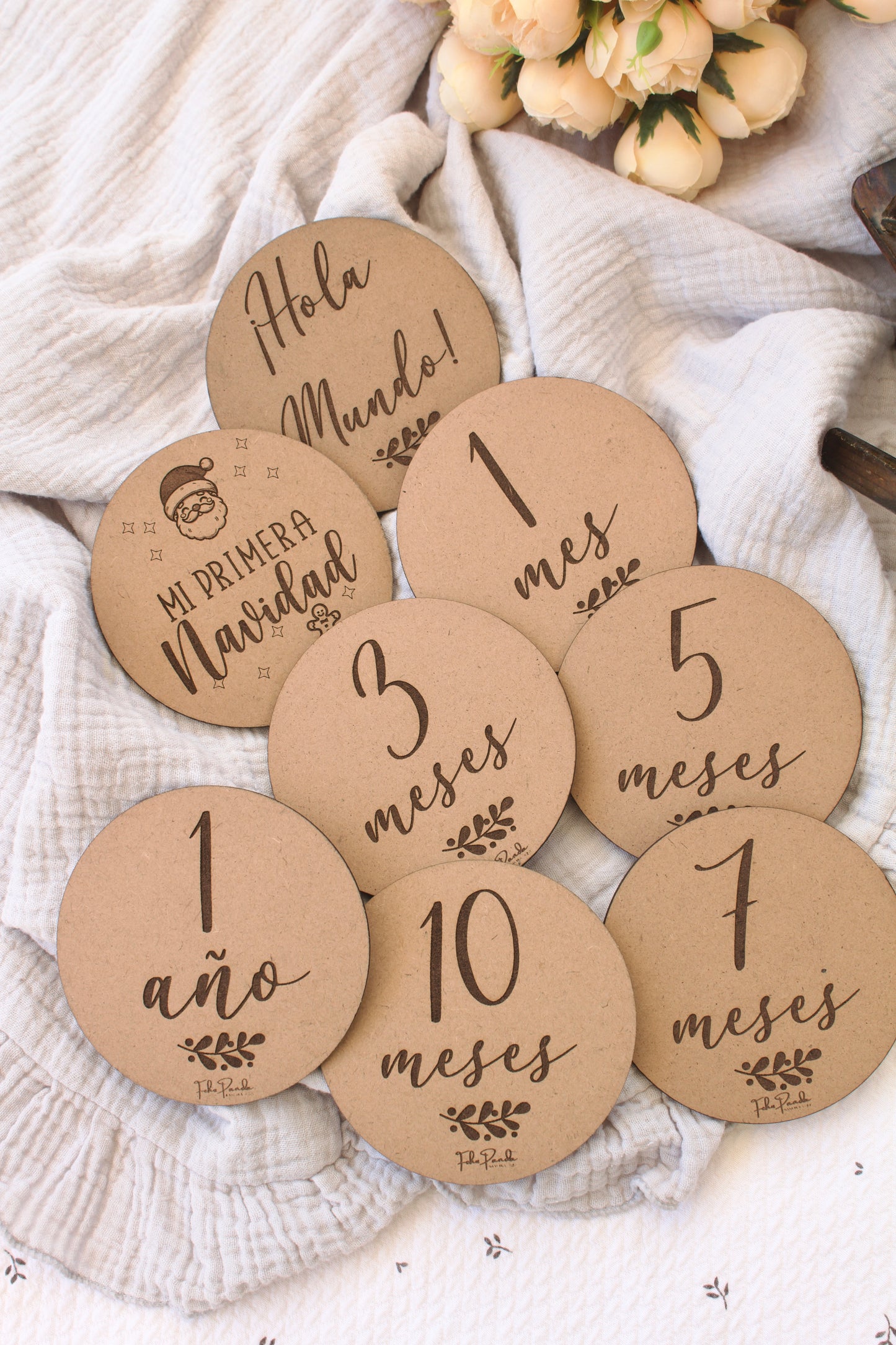 Caja de nacimiento + Mini placas de meses GRATIS