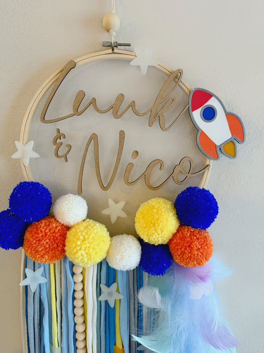 🚀 Atrapasueños Espacio- Hecho a mano