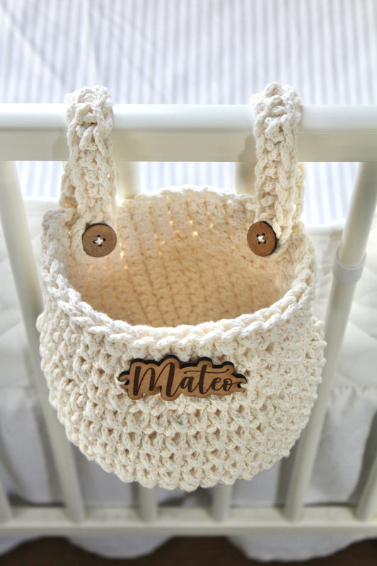 Organizador de cuna para guardar chupetes, cremas o juguetes pequeños