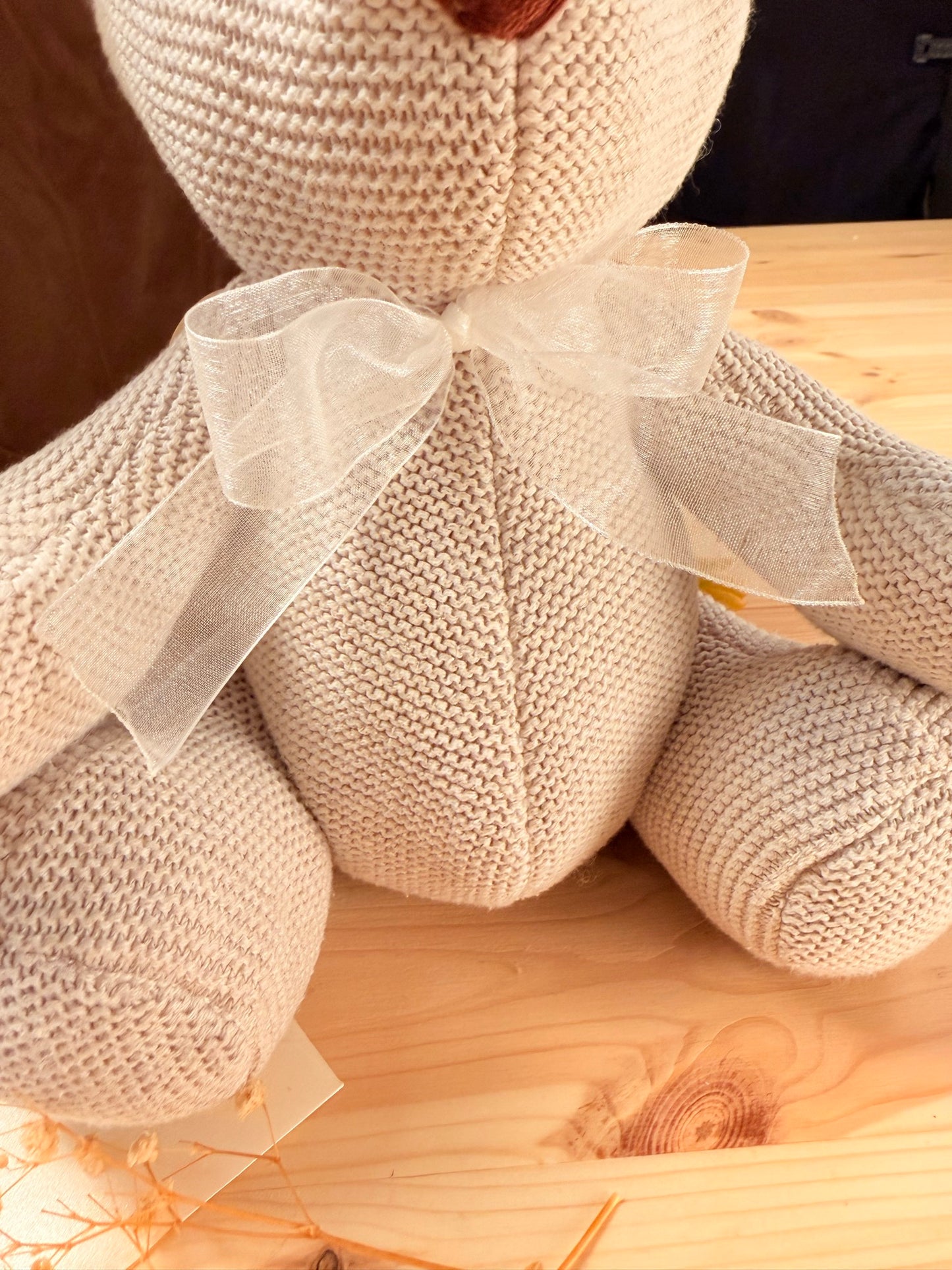 Oso de Recuerdo — Hecho a Mano con la Ropita de tu Bebé