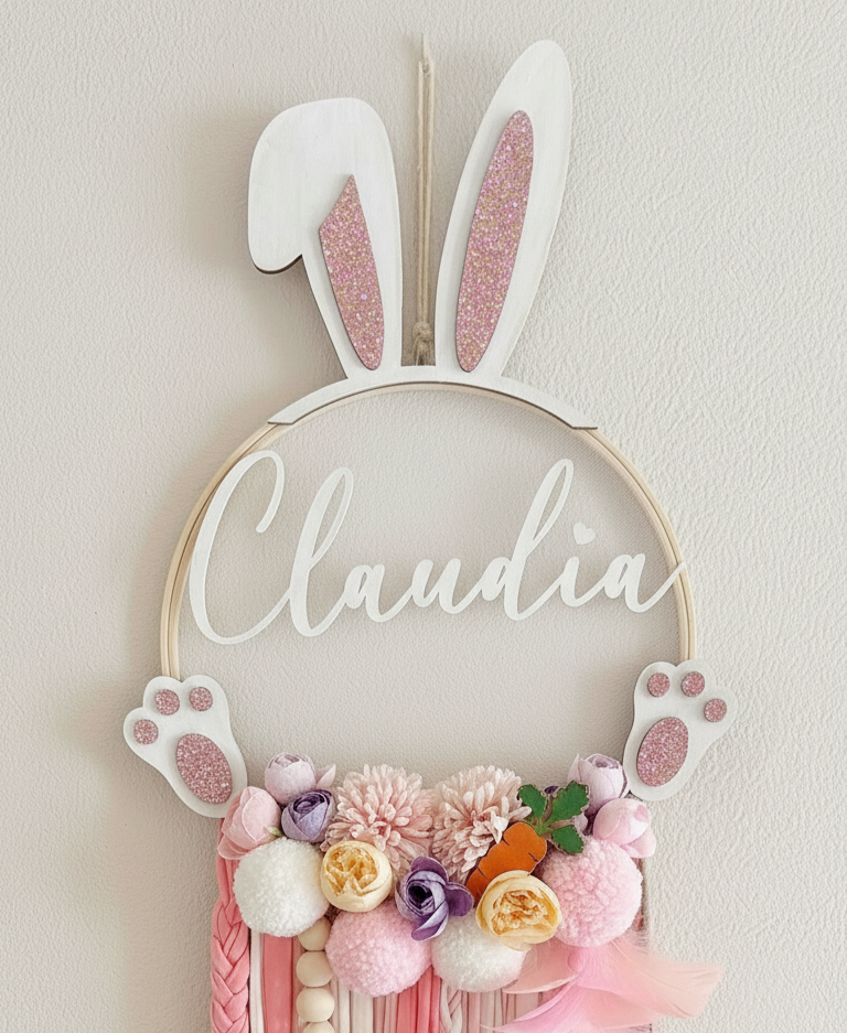 Atrapasueños Conejita- Hecho a mano