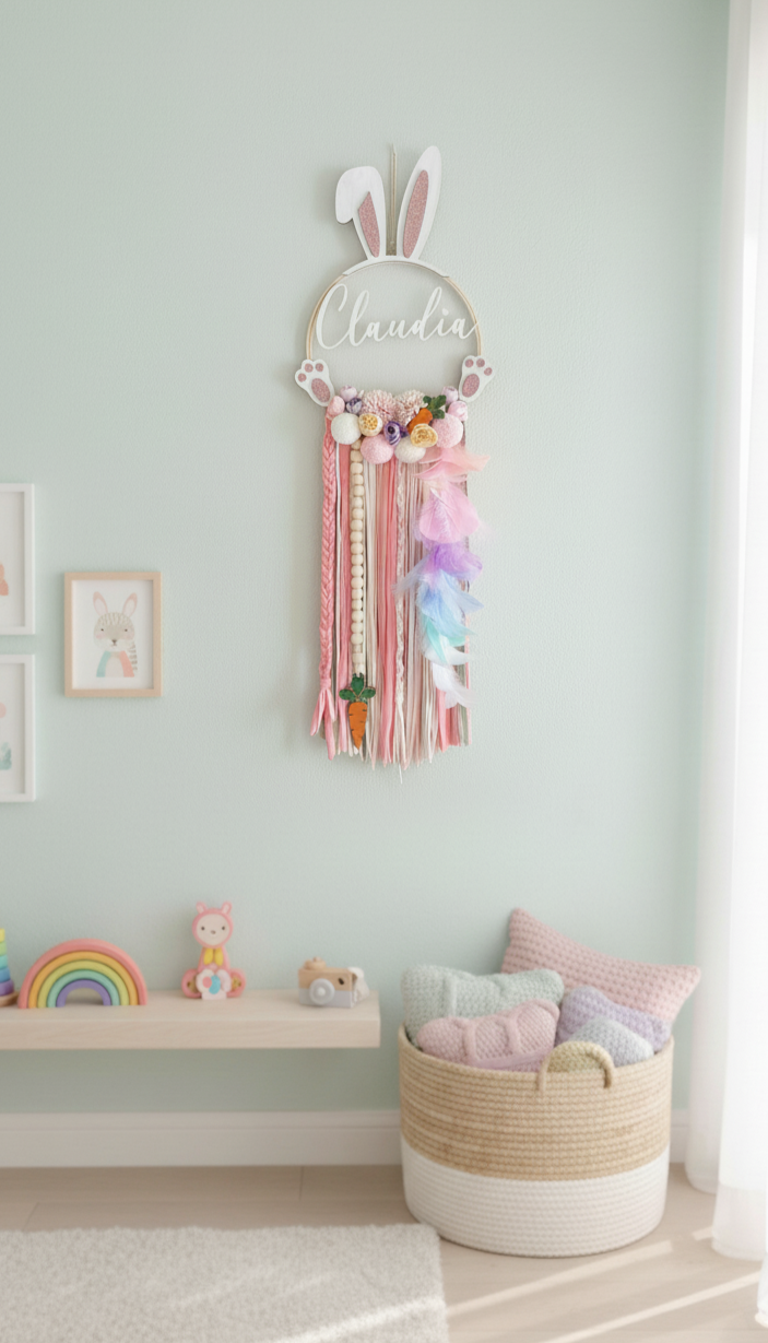 Atrapasueños Conejita- Hecho a mano