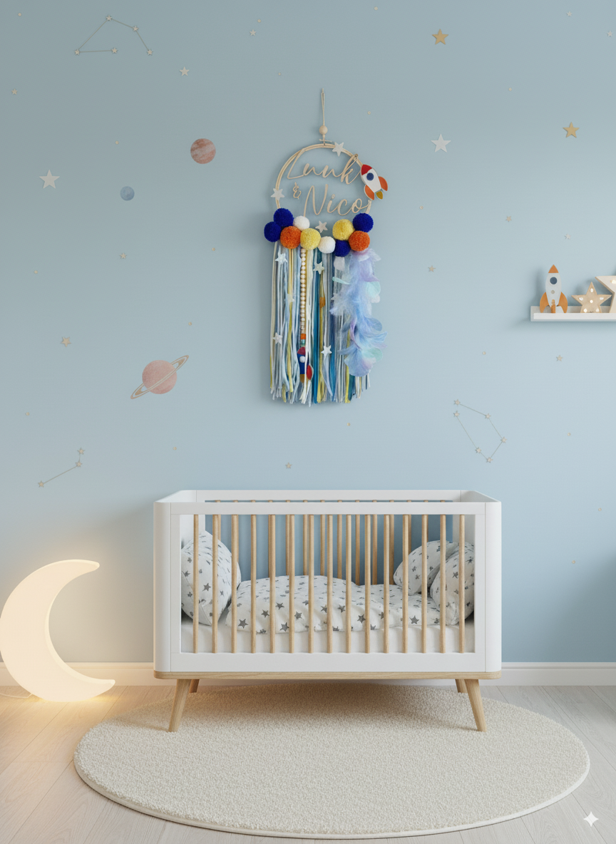 🚀 Atrapasueños Espacio- Hecho a mano