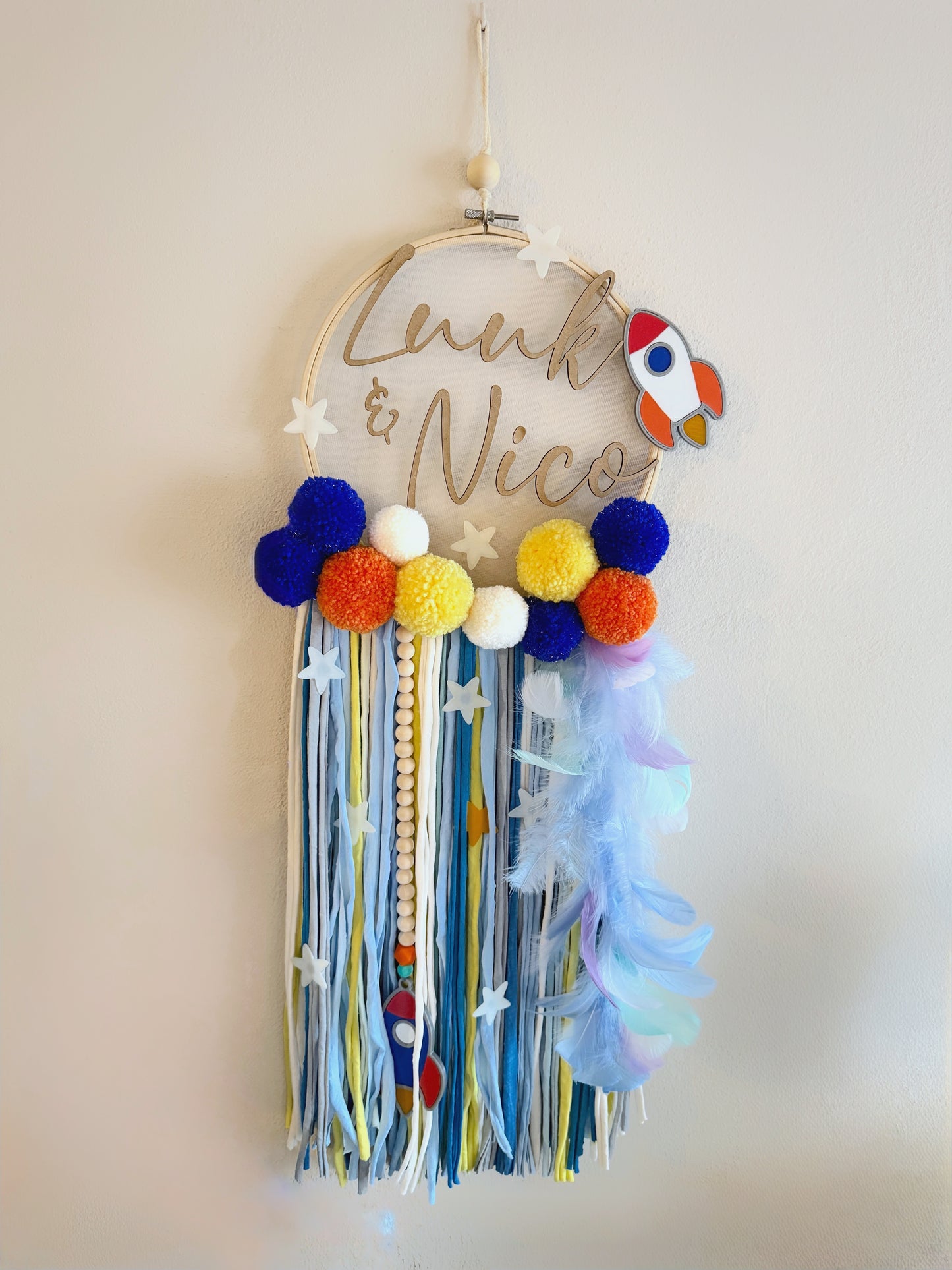 🚀 Atrapasueños Espacio- Hecho a mano